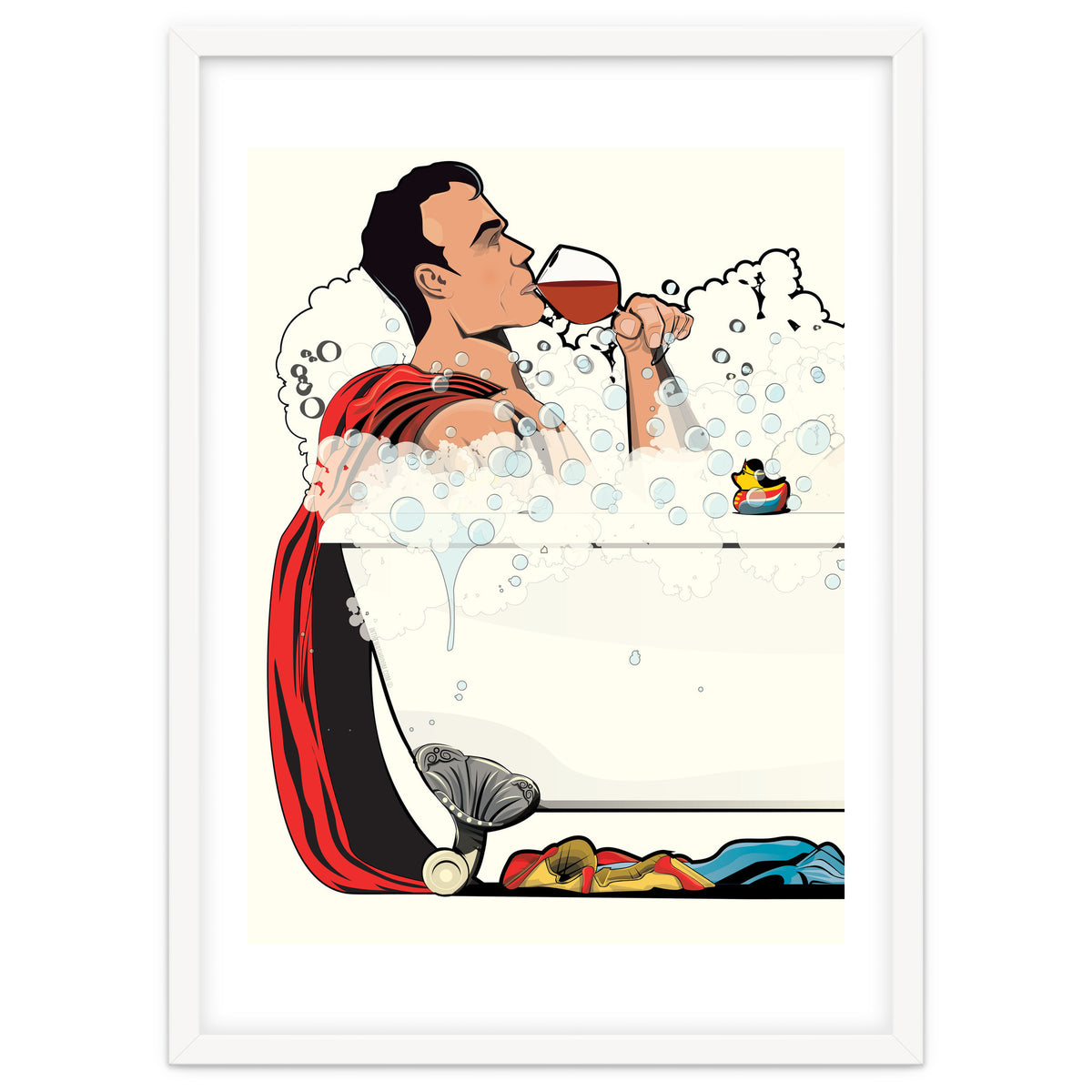 Superman in the Bath, funny Bathroom Humour