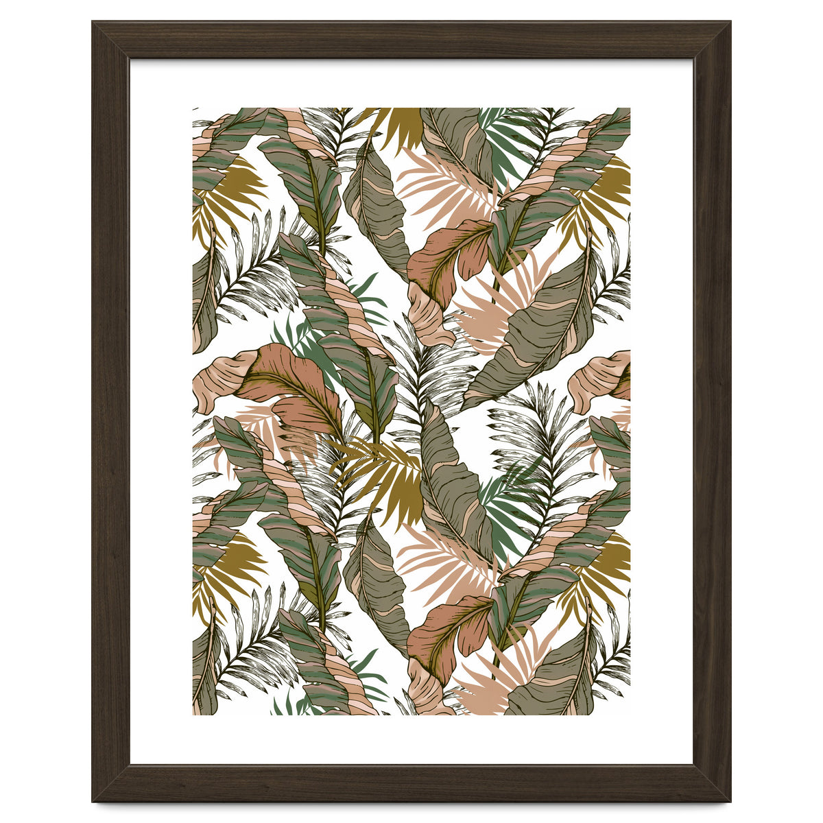 Drawing of wild tropical jungle I