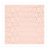 Modern Rose Gold Geometric Thin Triangles Blush Pink Abstract Pattern (Print Only) thumbnail