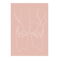 hot girl nude line pink (Print Only)