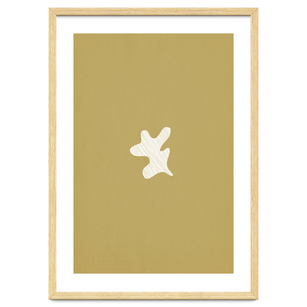 Olive green Matisse inspired shape