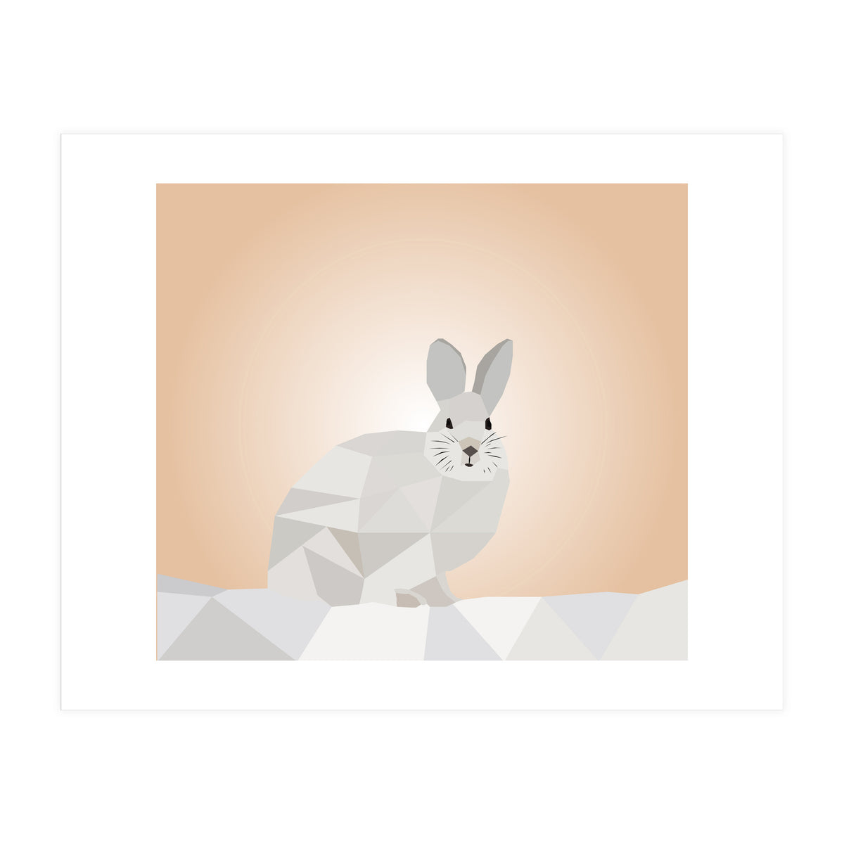 Rabbit Low Poly Art (Print Only)