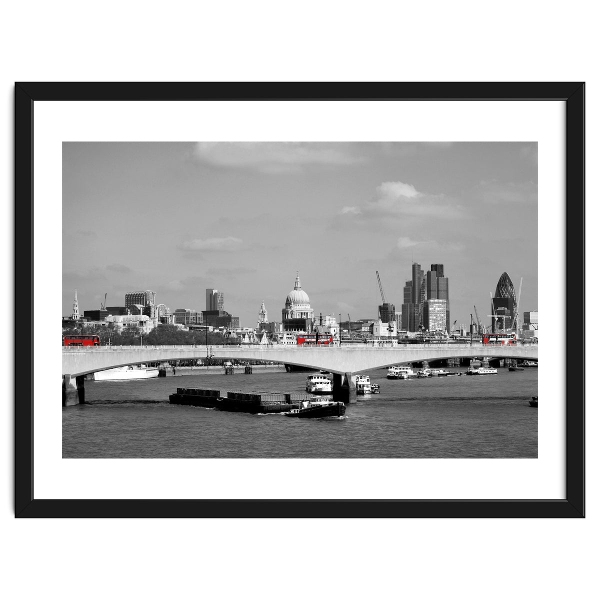 Red Buses London Thames