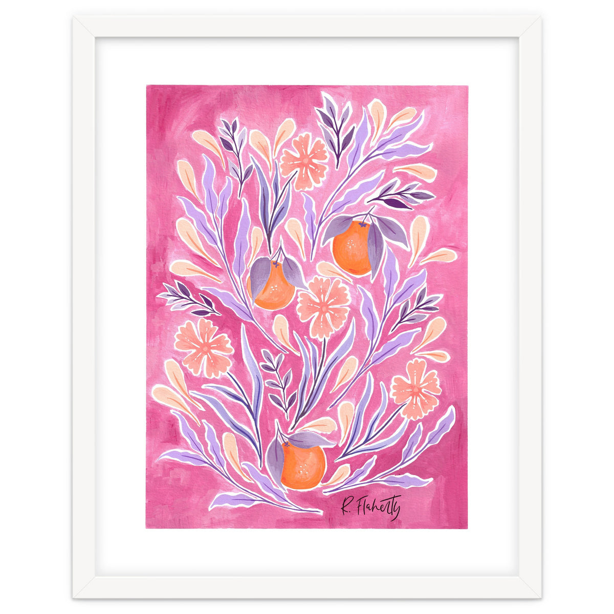 Wild Orange Floral | Pink & Purple