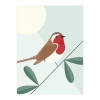 Mid Century Geometric Robin (Print Only)