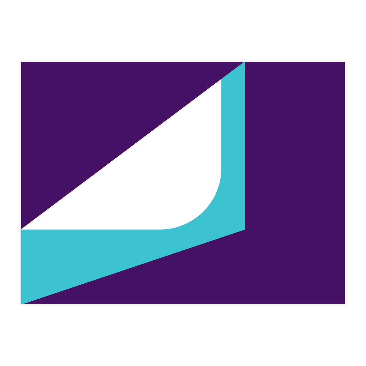 Geometric Shapes No. 22 - teal & purple (Print Only)