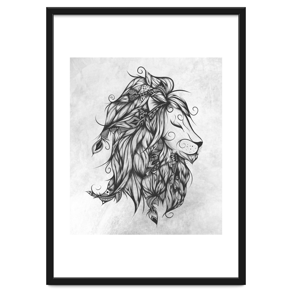 Poetic Lion B&w