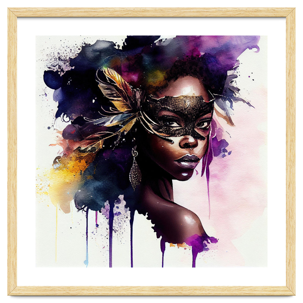 Watercolor Carnival Woman #4