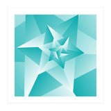 Bluish Trendy Triangle Pattern (Print Only) thumbnail