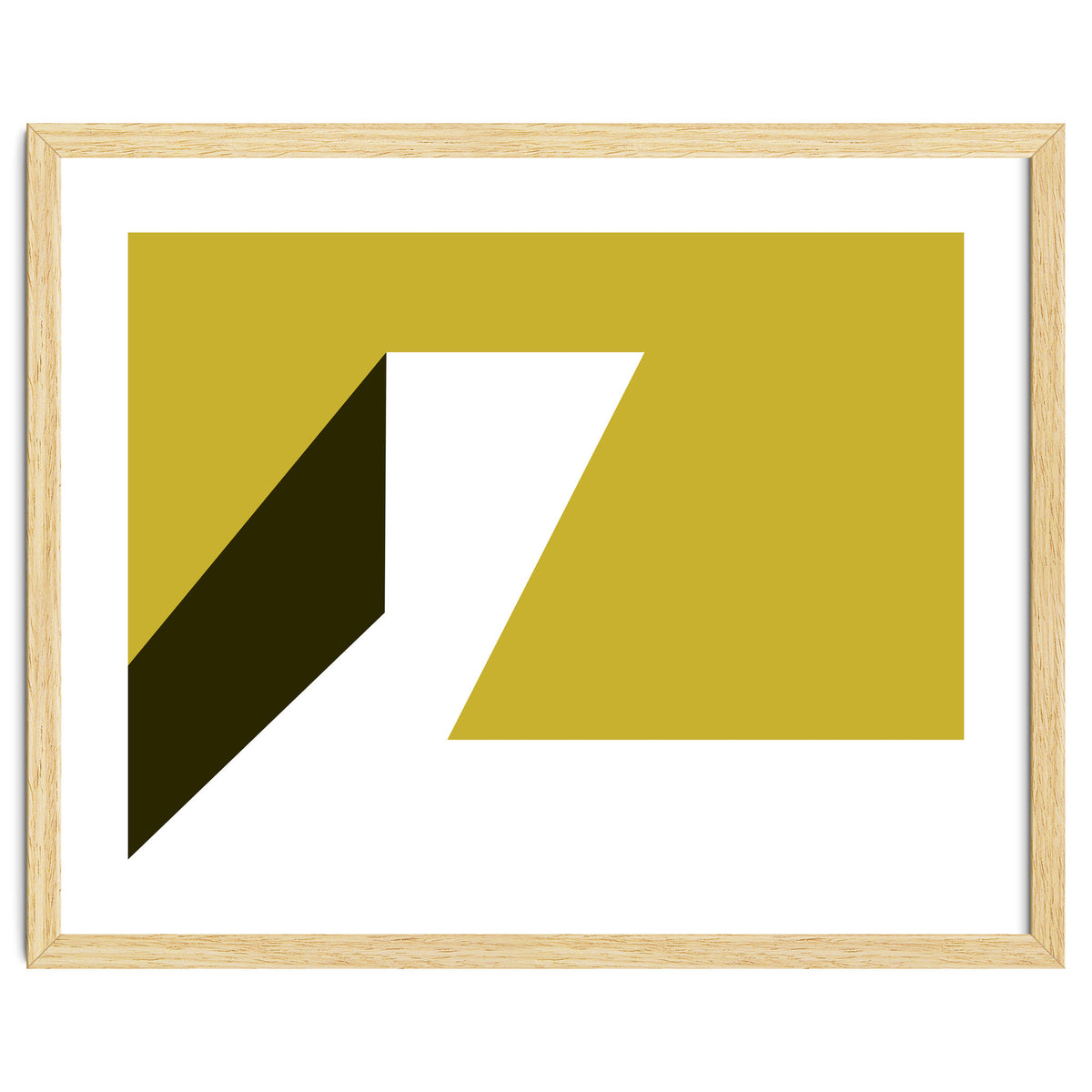 Geometric Shapes No. 78 - mustard, black & white