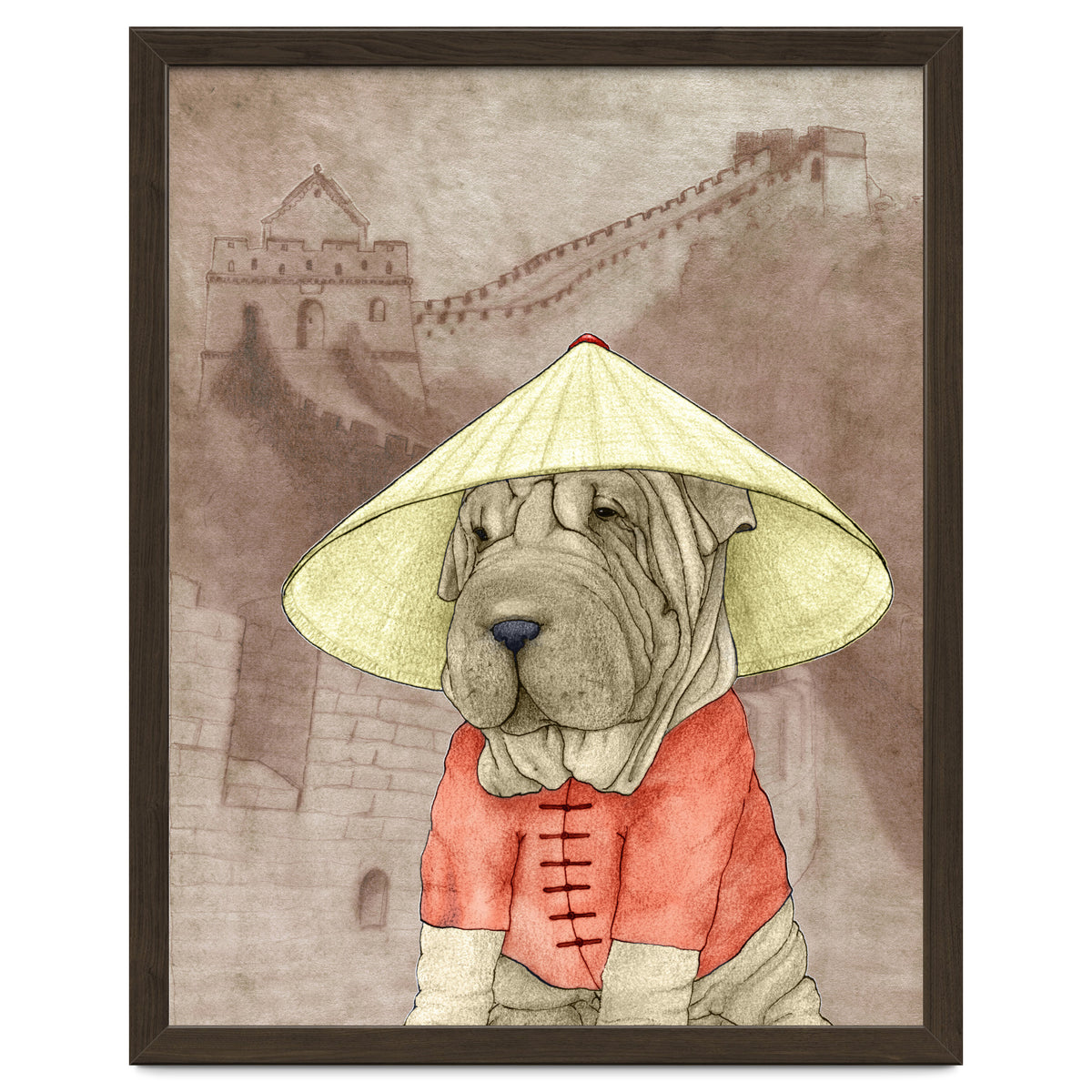 Sharpei With The Great Wall