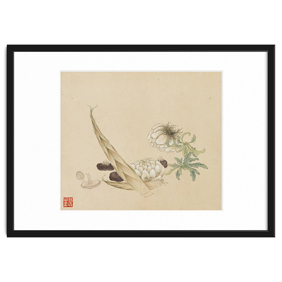 Wang Chengyu ~flowers, Vegetables, Lilies, Bamboo Shoots, Leaves, Mushrooms, Vegetables