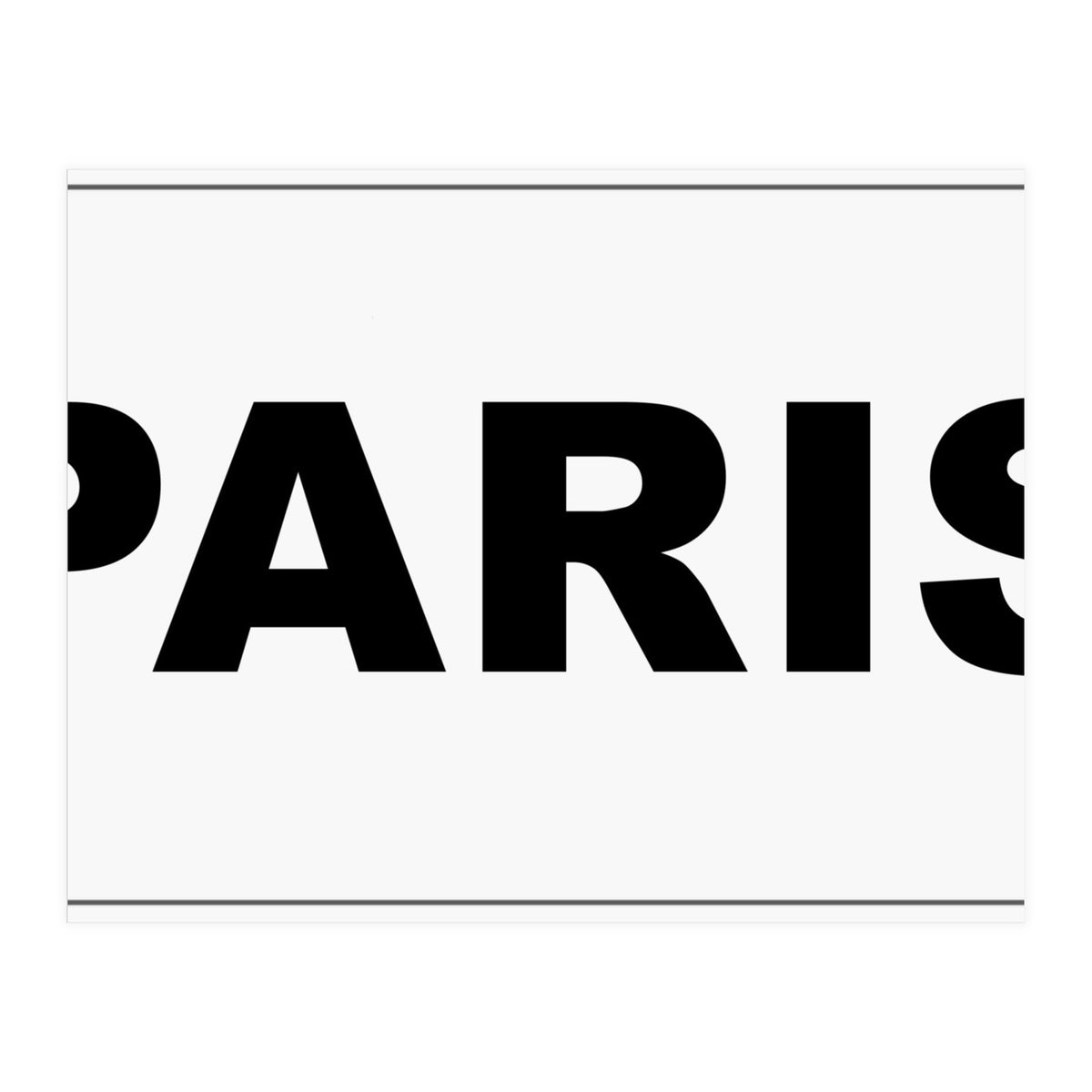 Let`s go to Paris, France! white road sign (Print Only)
