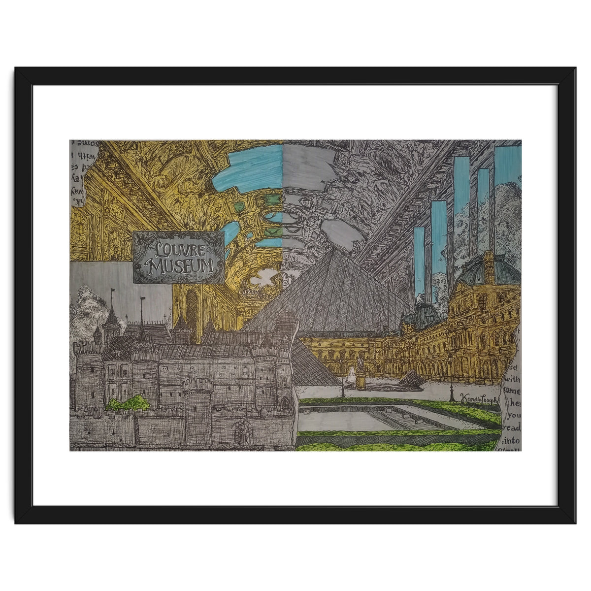 Louvre Museum Coloured