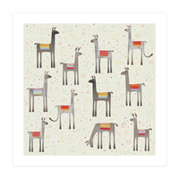 Llamas in a Meadow (Print Only)