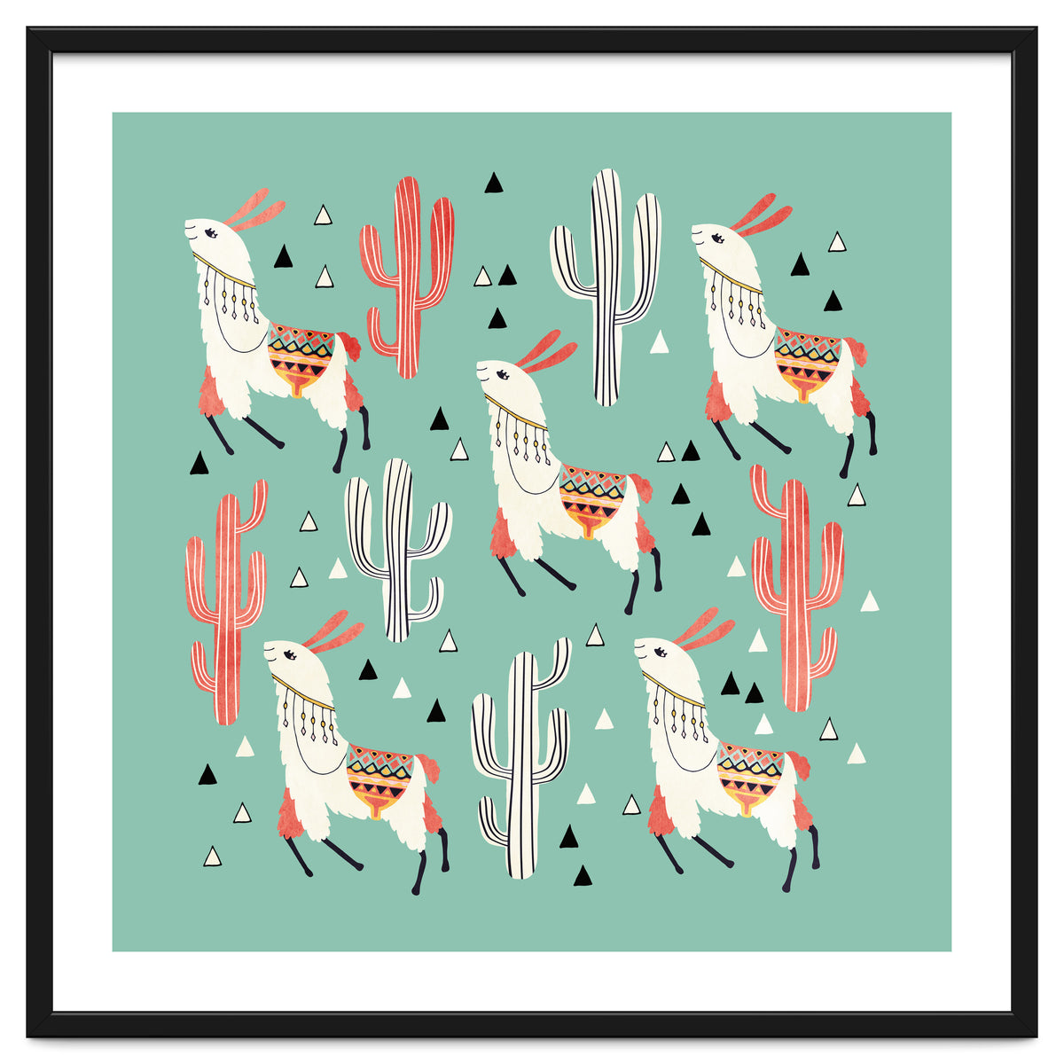 Llama In Green Desert