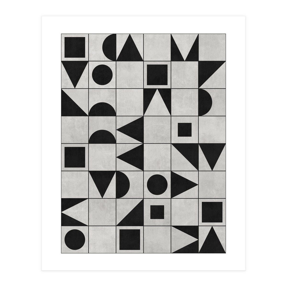 My Favorite Geometric Patterns No.12 - Grey (Print Only)