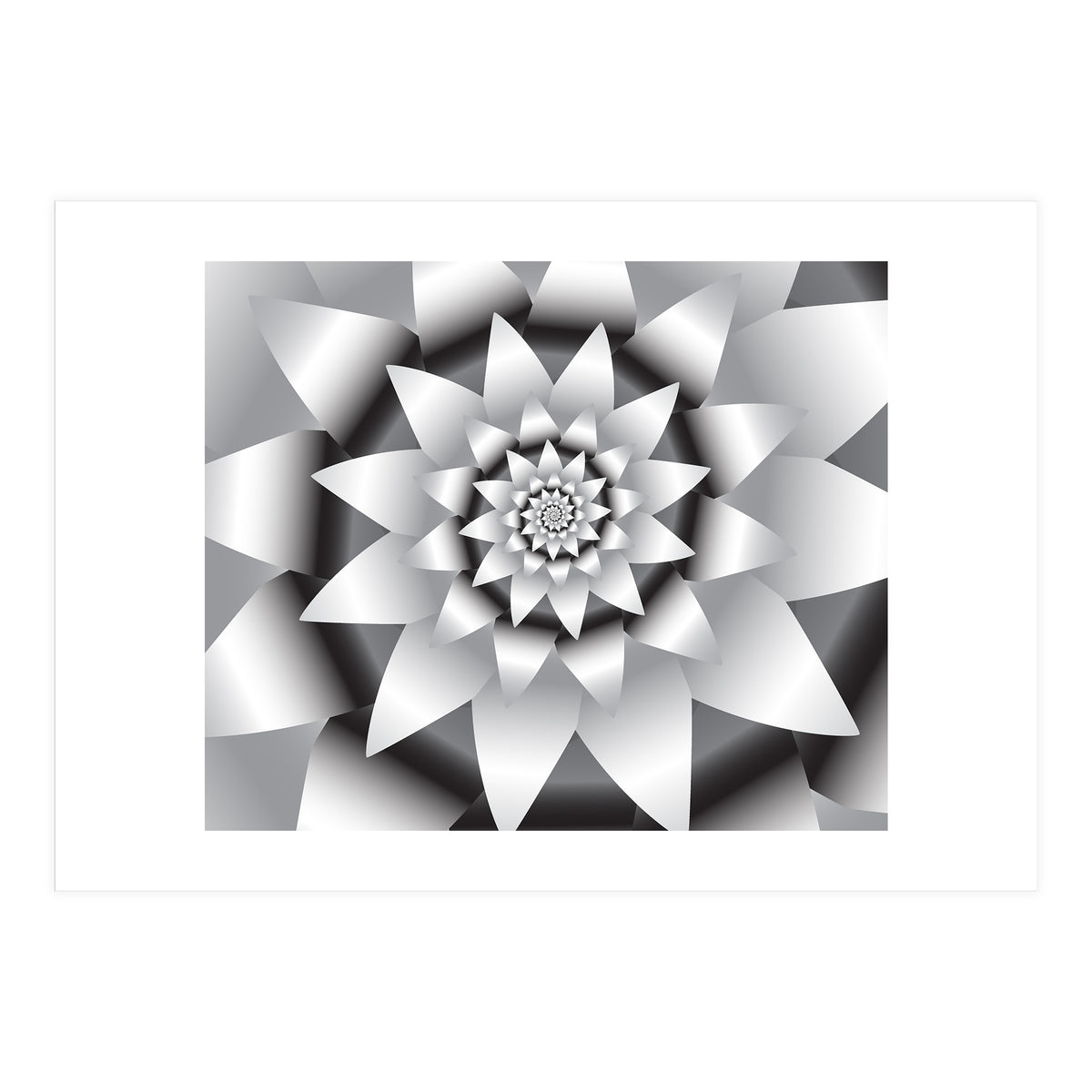 Abstract Modern Flower Design Art (Print Only)