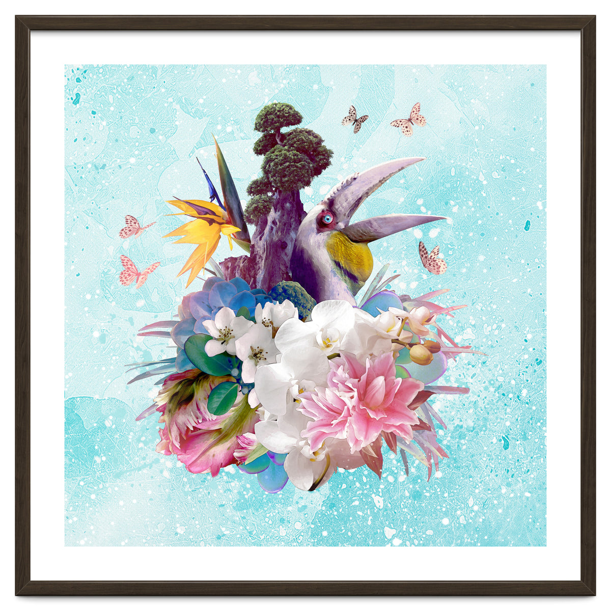 Floral Hornbill Blue