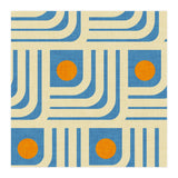 70s Curve Lines Blue Orange  (Print Only) thumbnail