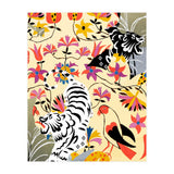 Yin Yang, Vintage Botanical Tiger Jungle, Balance Positivity Peace, Forest Animals Wild Cat (Print Only) thumbnail