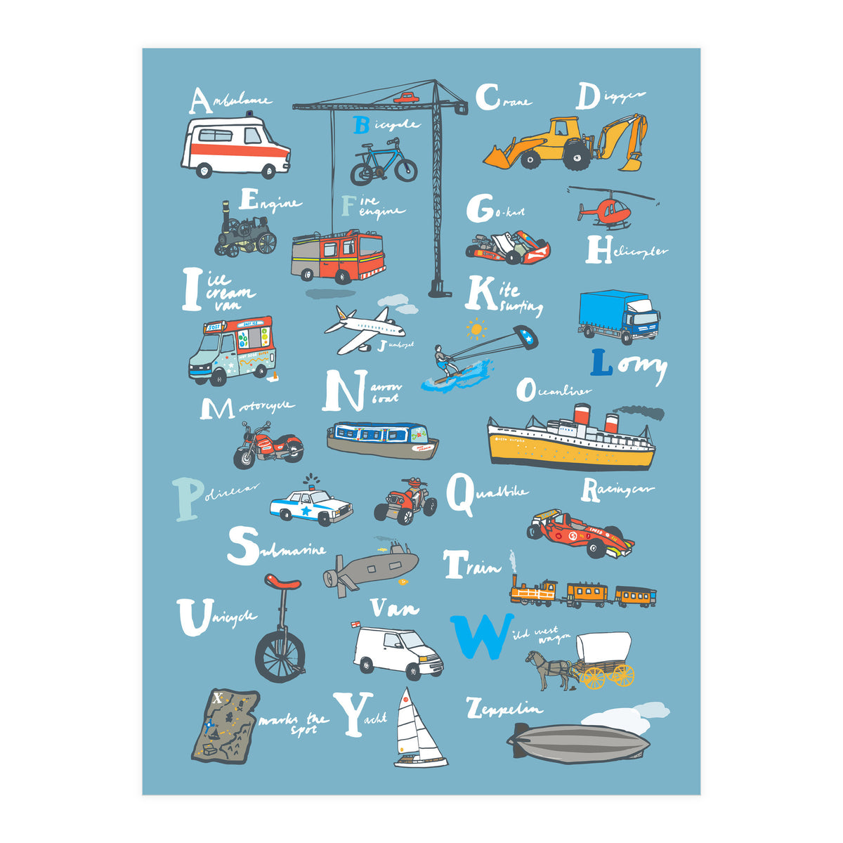 Vehicle ABC Print (Print Only)