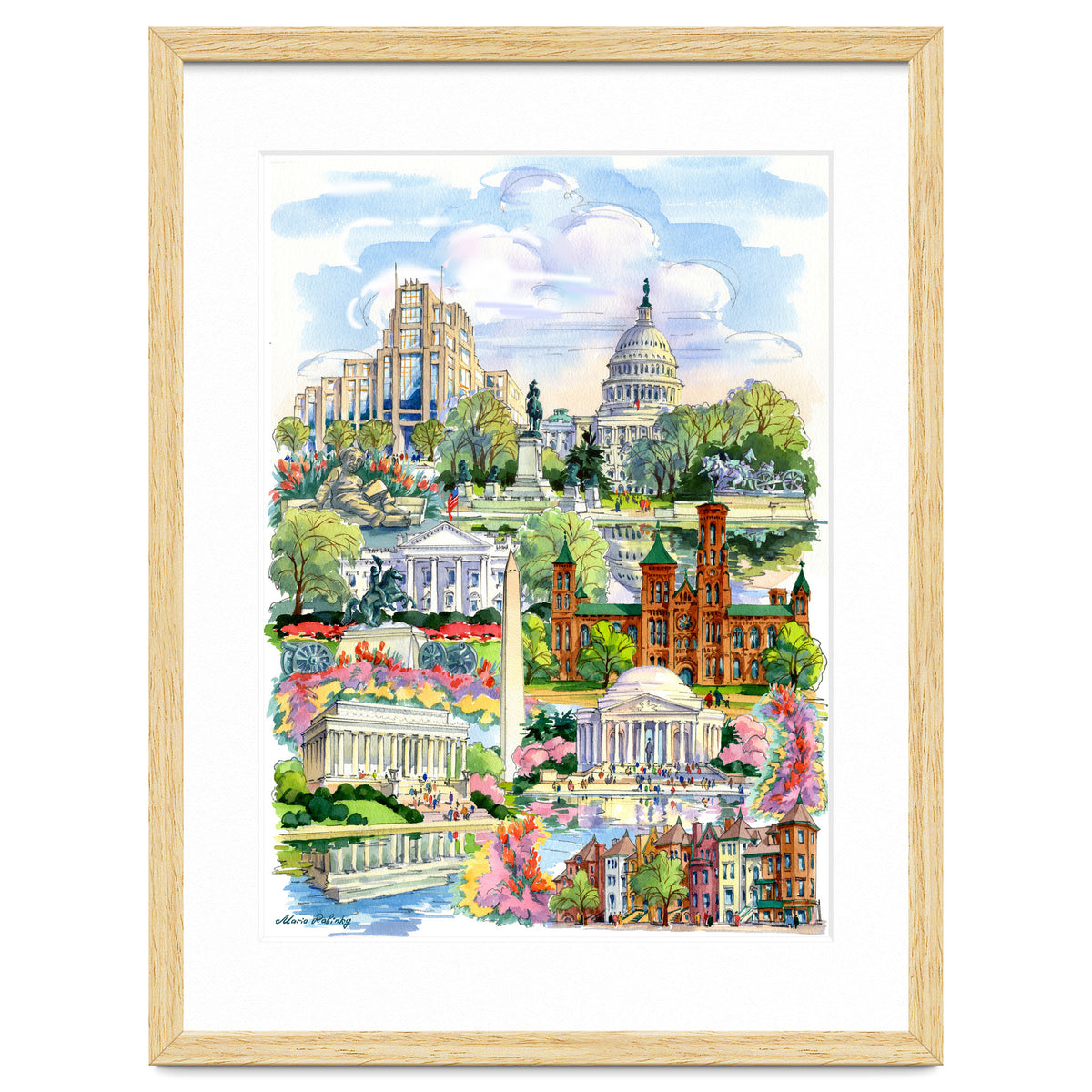 Washington District of Columbia Illustration