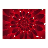 Abstract Modern Red Floral Design Art (Print Only)