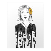 Flower dripping girl  (Print Only)