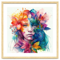 Watercolor Tropical Woman #8