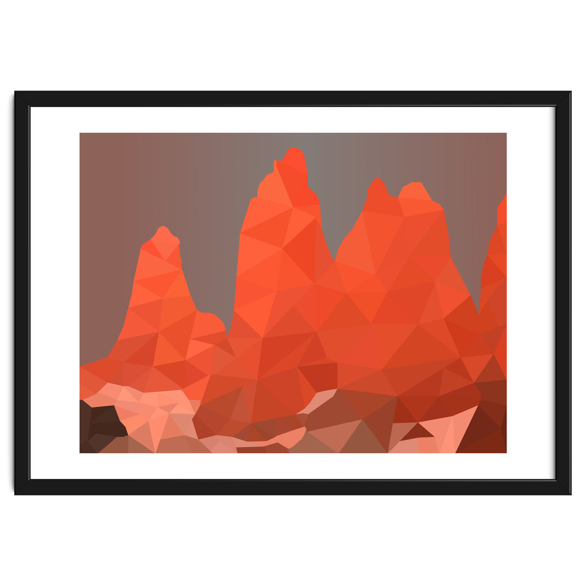 Torres Del Paine National Park Low Poly Art
