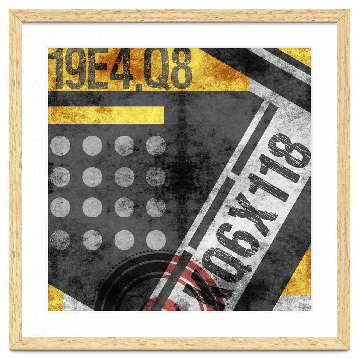 Abstract Industrial Black And Yellow