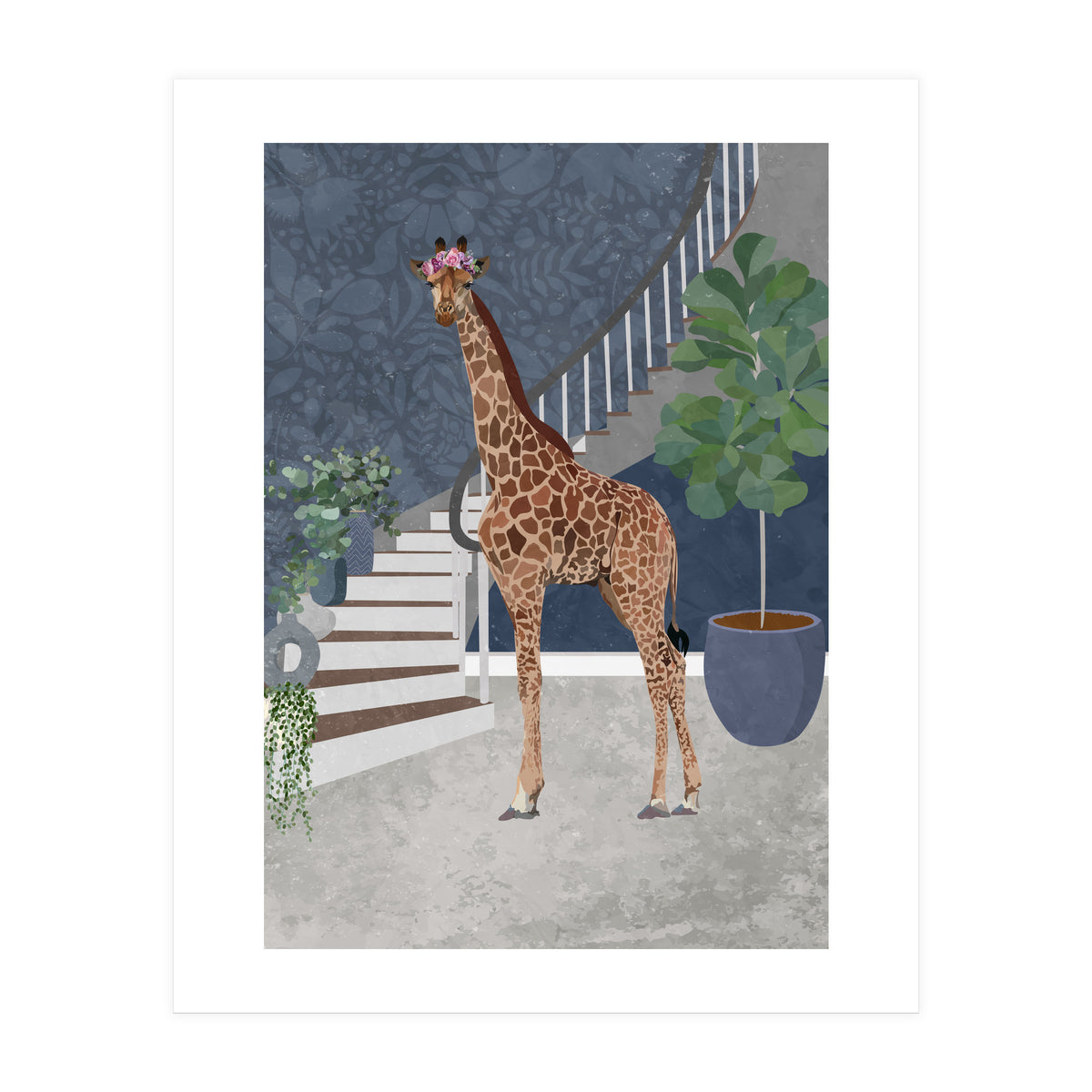 Giraffe in a Victorian House (Print Only)