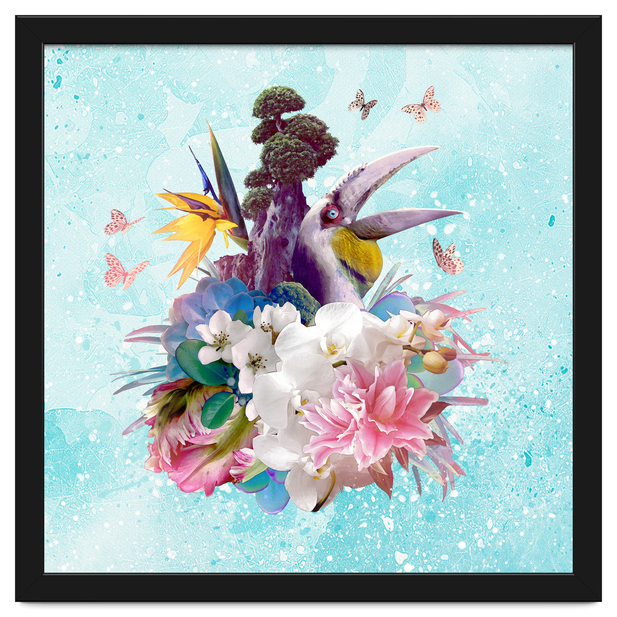 Floral Hornbill Blue