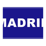 Let`s go to Madrid, Spain! Blue road sign (Print Only) thumbnail
