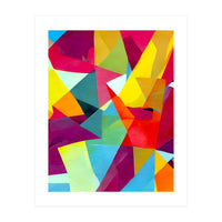 The Abstract Bohemian, Contemporary Geometric Shapes Painting, Eclectic Colorful Maximalist Modern (Print Only)