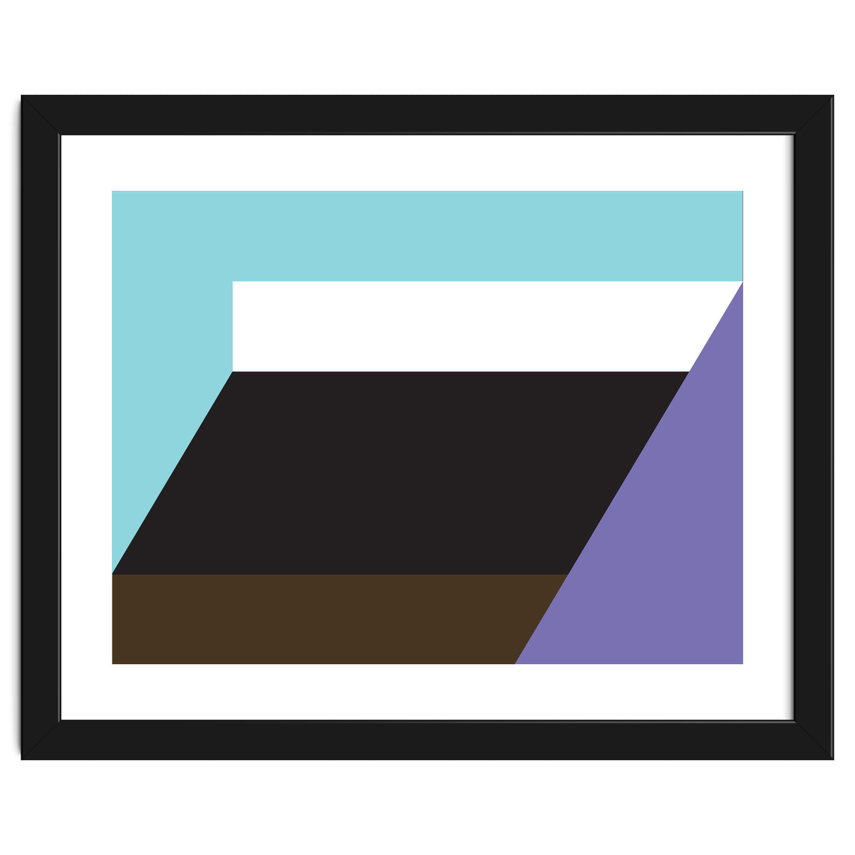 Geometric Shapes No. 34 - purple, blue & black