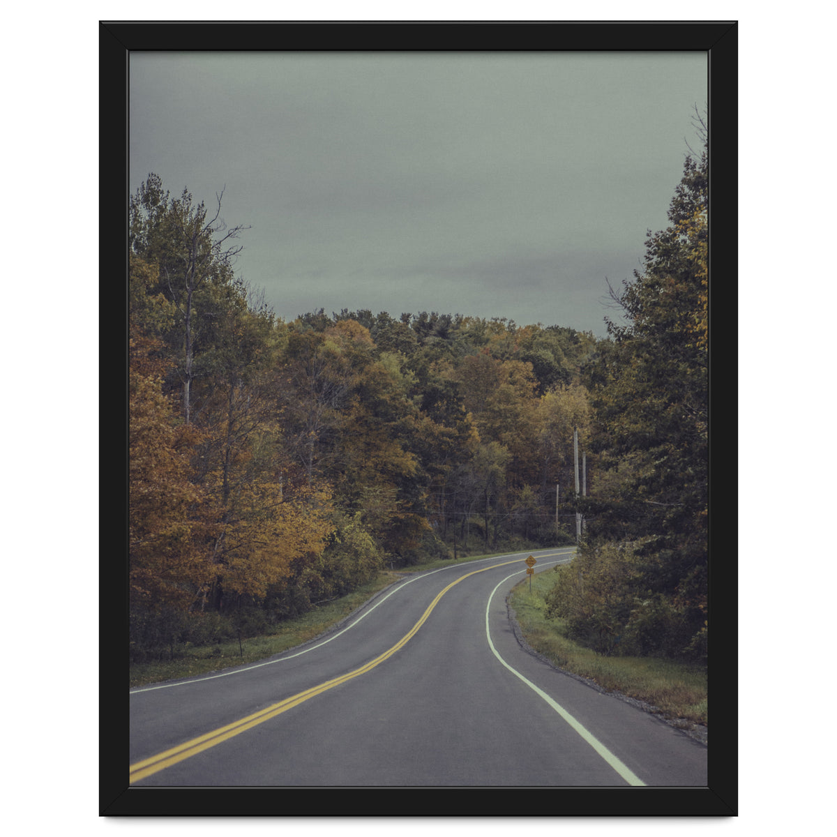 Fall Road in Upstate New York