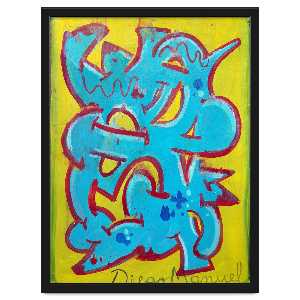 Forma Celeste Sobre Amarillo 3