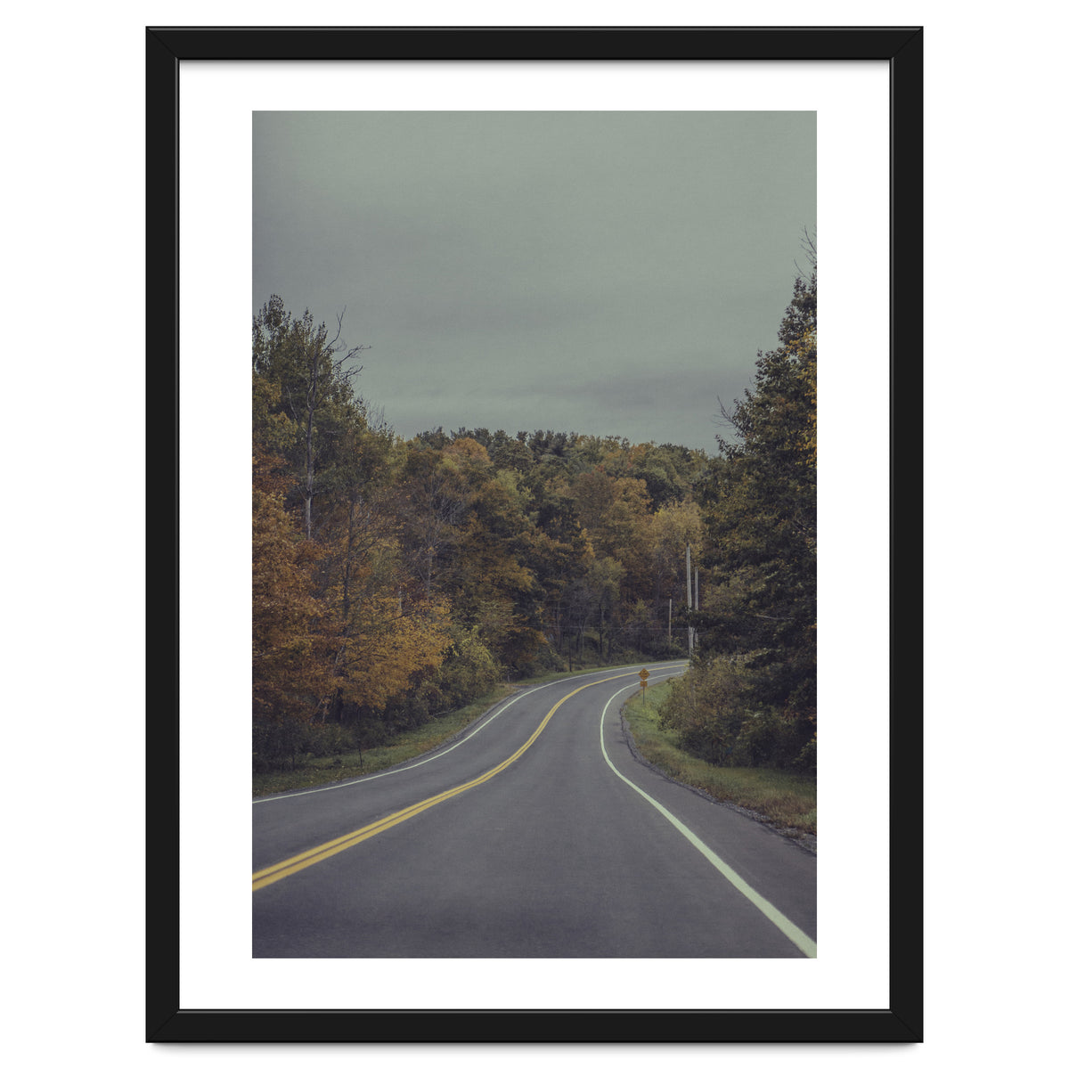 Fall Road in Upstate New York