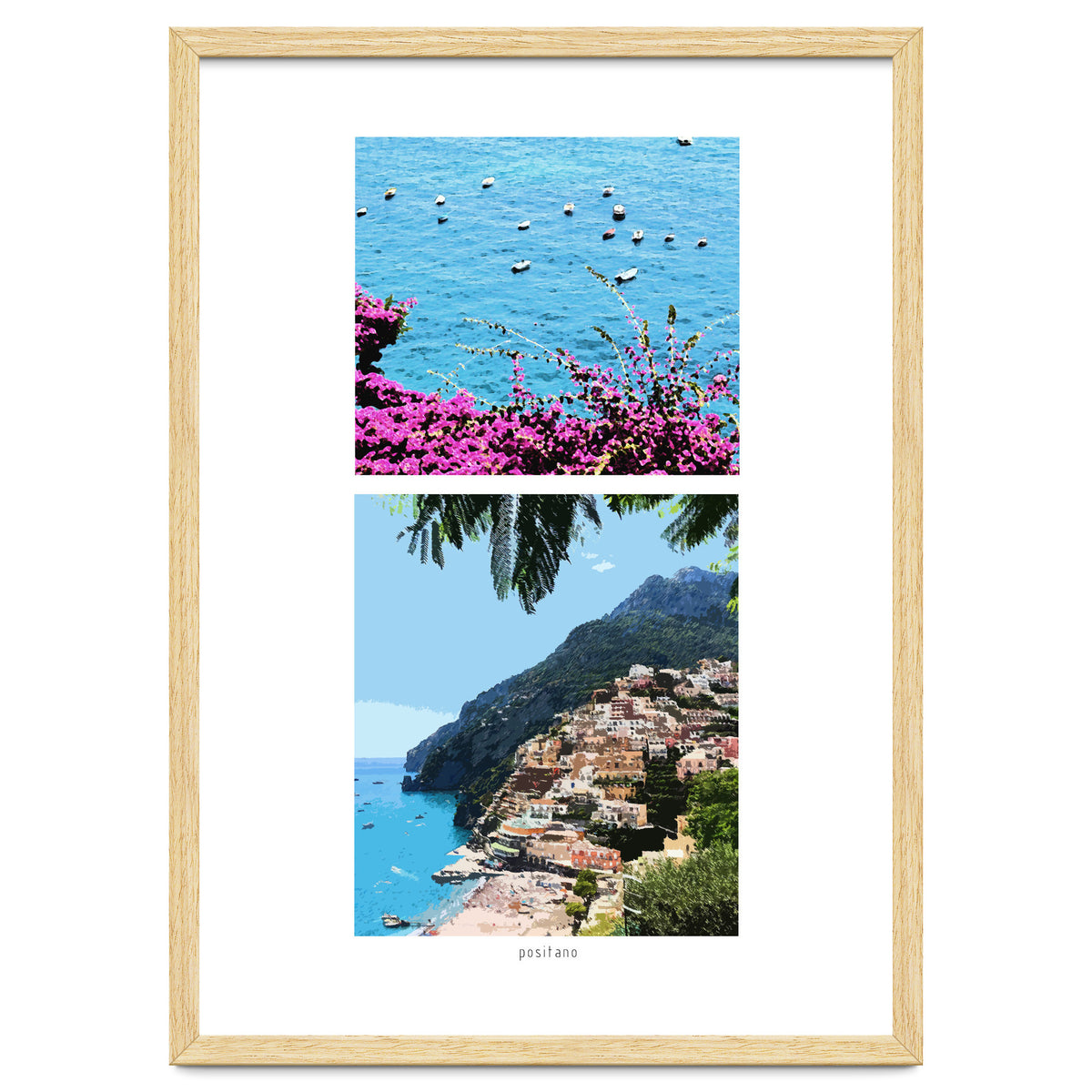 Positano flowers in Paints