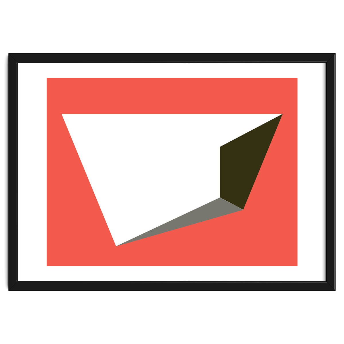 Geometric Shapes No. 81 - pink, grey, black & white