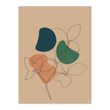 Boho Line Art Drawing Plant Earthy Tones (Print Only) thumbnail