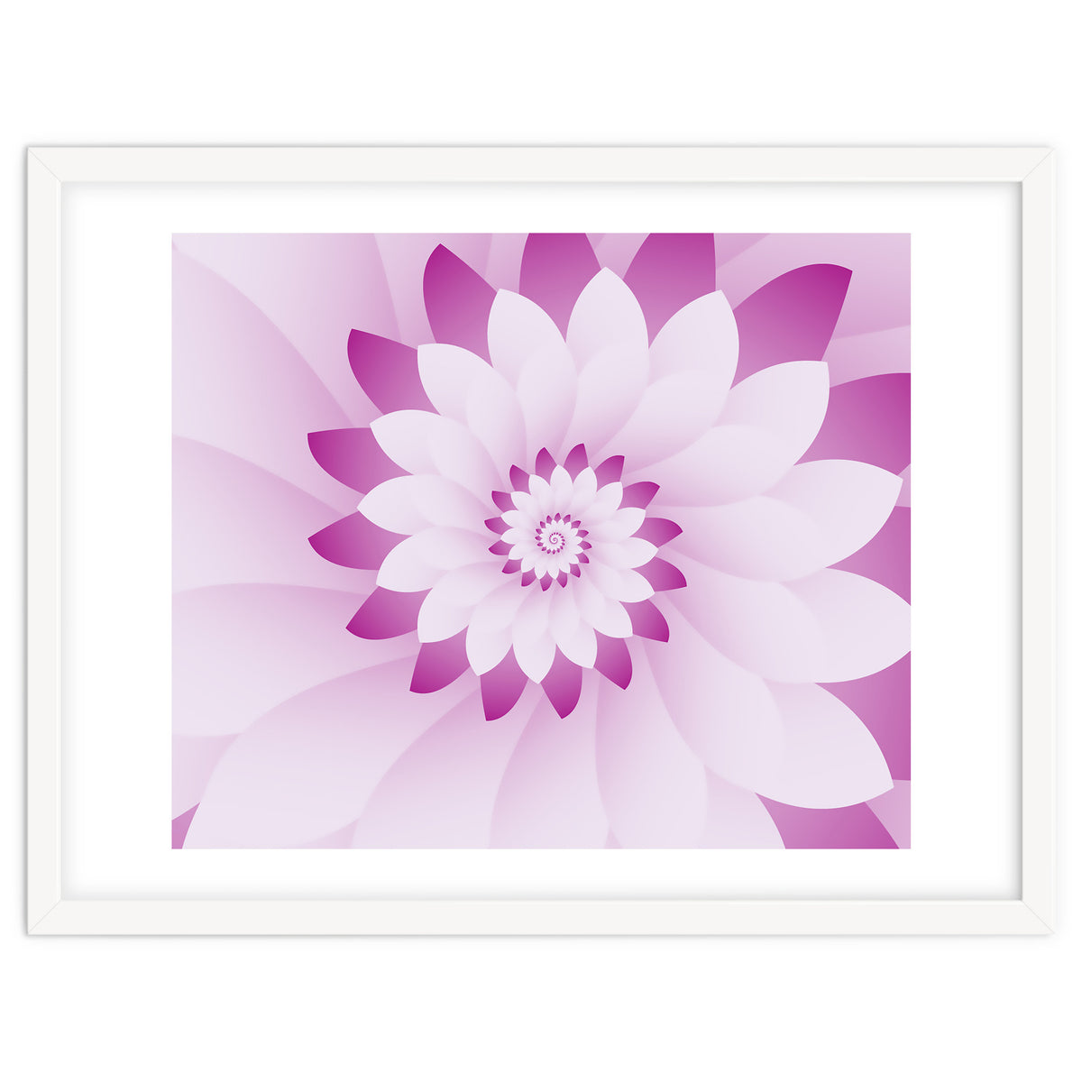 Abstract Pink & White Floral Design
