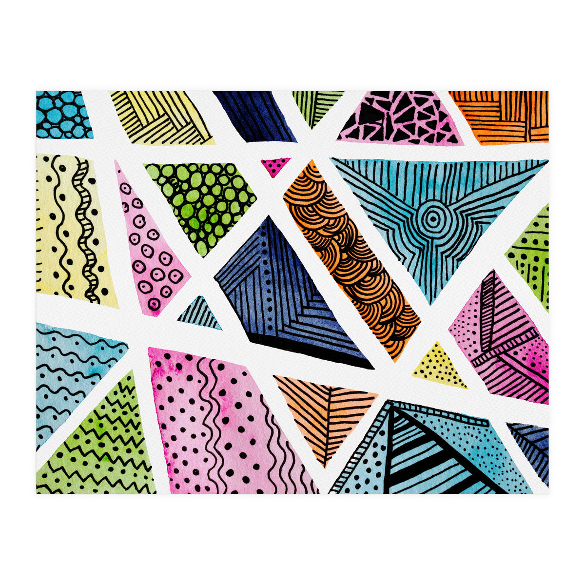 Geometric doodle pattern (Print Only)