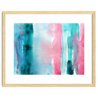 Turquoise love || abstract watercolor