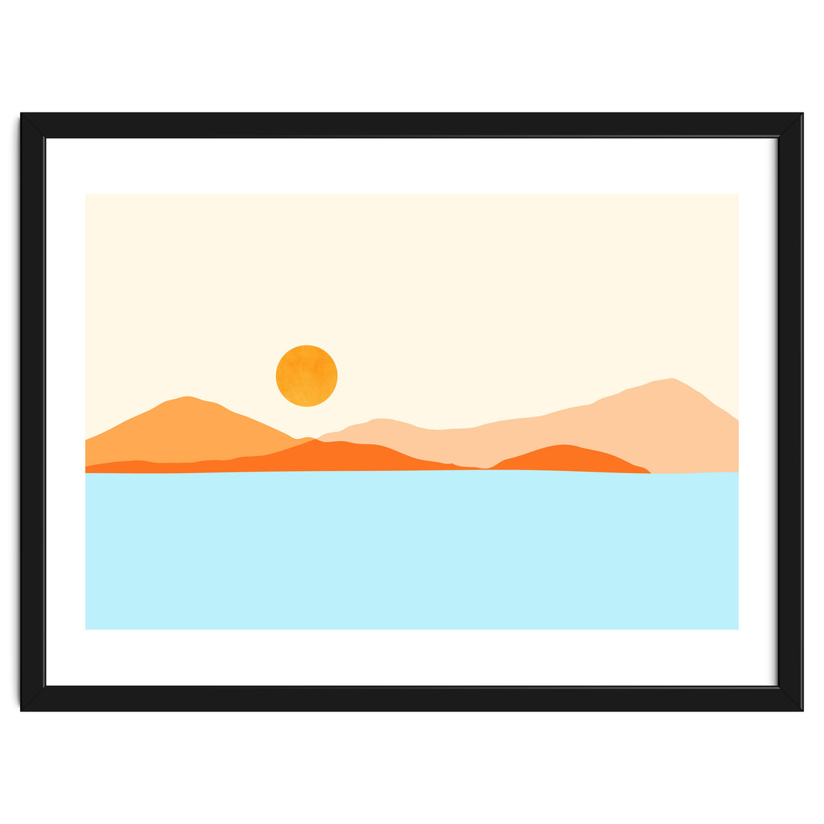 Desert Sea Minimal Landscape