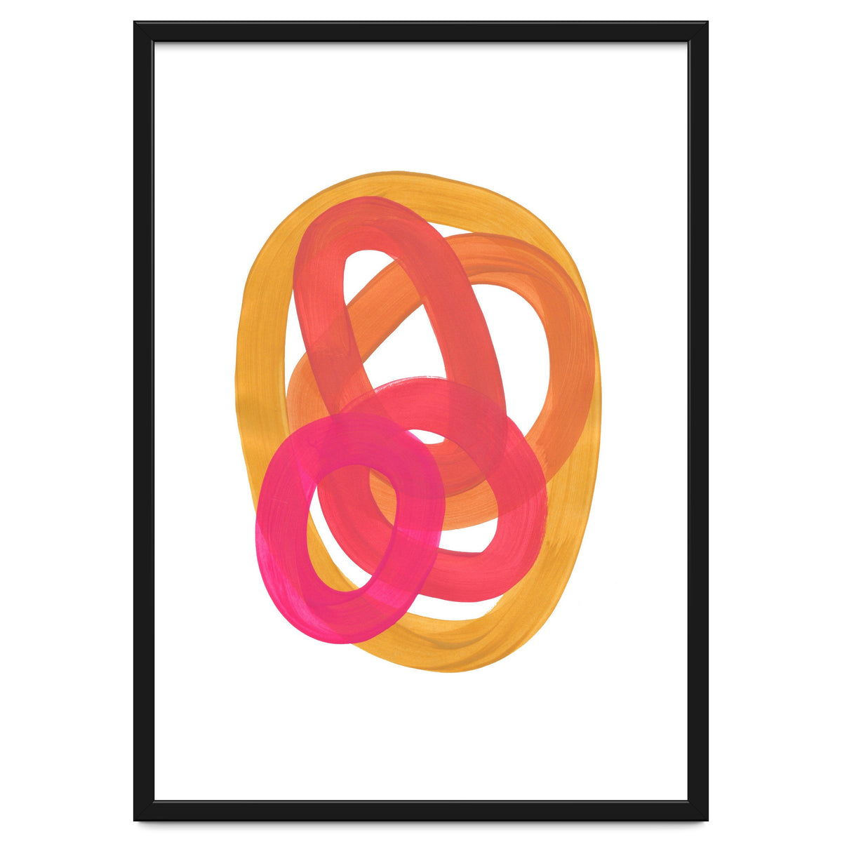 Warm Candy Colors Magenta Yellow Nesting Circles Ombre