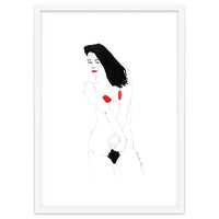 Untitled #19 - Nude in black and red