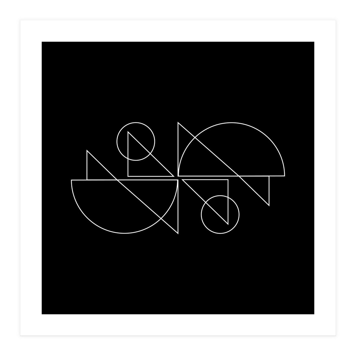 Tandem Cyclists | modern geometric (Print Only)